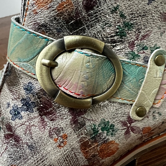 SPRING STEP L’ARTISTE Coralie Booties Leather Southwest‎ Cowgirl Art to Wear 36 - Picture 5 of 15